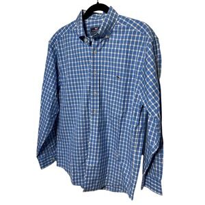 Vineyard Vines Mens Classic Fit Tucker Shirt Blue‎ White Plaid Button Down
